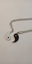 2Pcs/Set Gold Sliver Alloy Yin Yang Pendant Puzzle Piece Necklace Birthday Jewelry Gifts