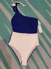 One-Piece Swimsuit Bathing-Suits CUPSHE Sexy Monokini White One-Shoulder Women Girls