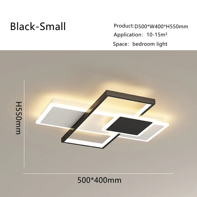 Modern LED Ceiling Light for Living Room Bedroom Dining Room Kitchen Simple Chandelier Rectangular Design Indoor Decorative Lamp gold ceiling lights Ceiling Lights