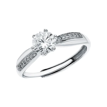 

Silver ring with cubic zirconia sunlight sample 925