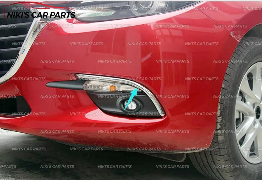 Накладки на передние противотуманные фары для Mazda 3- ABS пластик хром 2 шт. литье украшение Тюнинг Автомобиля