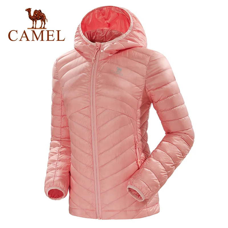 Мужская и Женская куртка на гусином пуху CAMEL водонепроницаемая зимняя с