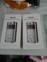 EKEN-Timbre de puerta inteligente con Wifi, cámara de seguridad modelo V5 con intercomunicador y timbre para puerta IP inteligente de visión nocturna con conexión Wifi inalámbrica, perfecta para el hogar