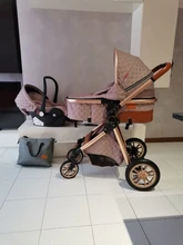 Cochecito De bebé multifuncional 3 en 1, carrito De bebé con paisaje alto, luz reclinable, plegable, diseño De cascarón De dos vías