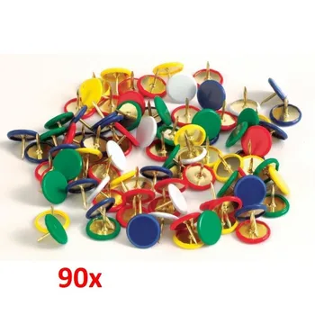 

90x Push Pins design colorful metal message boards sheets wooden ads Billboard