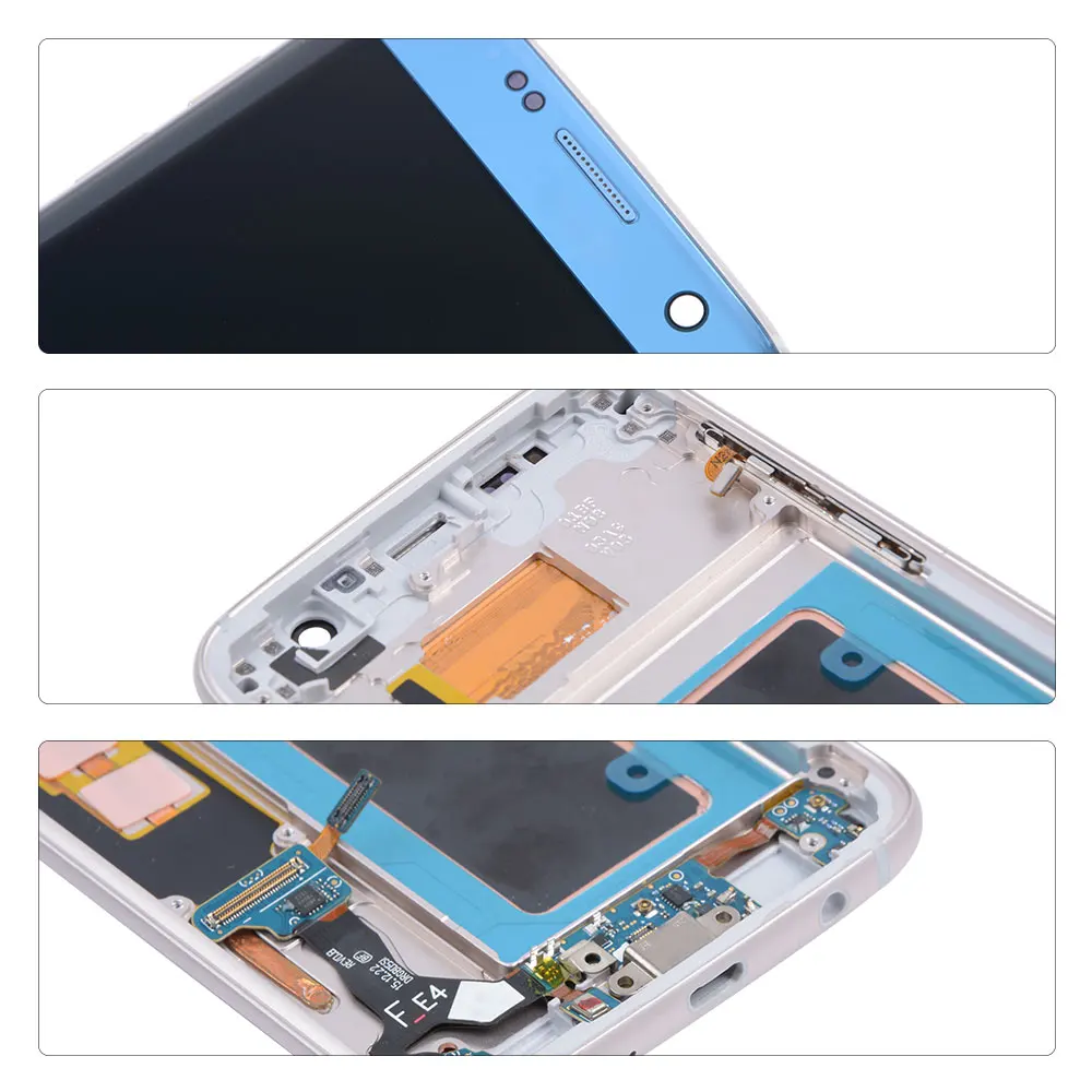 Ori SUPER AMOLED для samsung Galaxy S7 Edge G935F A V oled-дисплей ЖК-сенсорный экран с заменой рамки Переднее стекло Ремонт