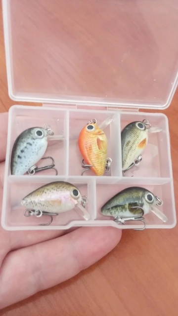 Walk Fish 5 Pcs/Lot 1.8g 3cm Topwater 0.1-0.5m Japan Mini Crankbait 5 Baits 