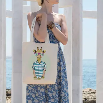 

Angemiel Bag Cool Giyinmiş Janti Giraffe With Glasses Cloth Bag