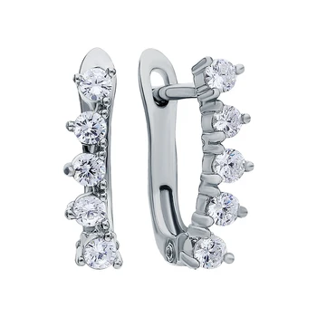 

Silver earrings with cubic zirconia sunlight sample 925