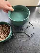 Cuenco de cerámica doble para alimentación de perros y gatos, dispensador de agua con soporte elevado, Gato, producto # P007