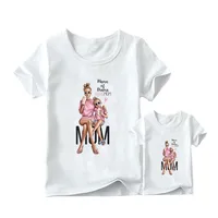 Matching Family Outfits Super Mom and Daughter Print Boys Girls T-shirt Mother's day Present Clothes Kids&Woman Funny Tshirt 2