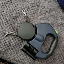 Rope Pet-Supplies Tangle Retractable Walk 2-Color Dual-Double Zero for Two-Dog The