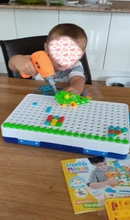 Juego de construcción de bloques de construcción de taladro eléctrico para niños, juego de herramientas de ensamblaje, rompecabezas de mosaico creativo 3D, juguete educativo, regalo de Navidad