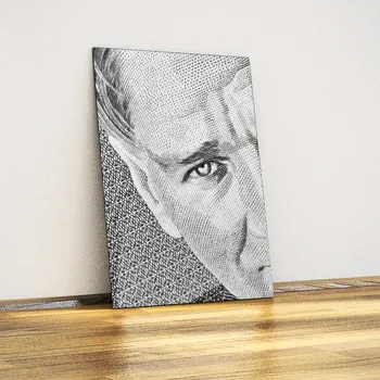 

Mustafa Kemal Ataturk Black Pen Drawing-Metal Poster