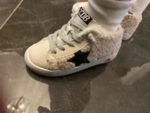 Nuevo invierno Bebé Niño Zapatos niñas zapatillas de deporte estrella cálido de algodón de los niños Zapatos de deporte de bebé de moda primeros zapatos para caminar 15-25