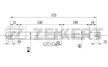 

Trunk shock absorber Opel Vectra B 95-zekkert art. gf-1430