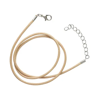 

4ar343 cord waxed with lock, 2mm, 43 cm. (cream)