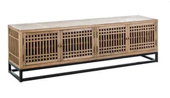

Furniture TV Wood Elm 4 doors legs iron black 200X45X62
