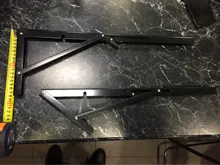 Soporte de ángulo de plegado triangular negro de 8-20 pulgadas, montaje en pared ajustable, estante de rodamiento duradero, Banco de Mesa para el hogar, bricolaje, 2 uds.