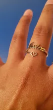 Anillo personalizado ajustable con corazón para mujer, anillo de nombre personalizado, sortija de boda de amor de acero inoxidable para mujer, joyería de aniversario