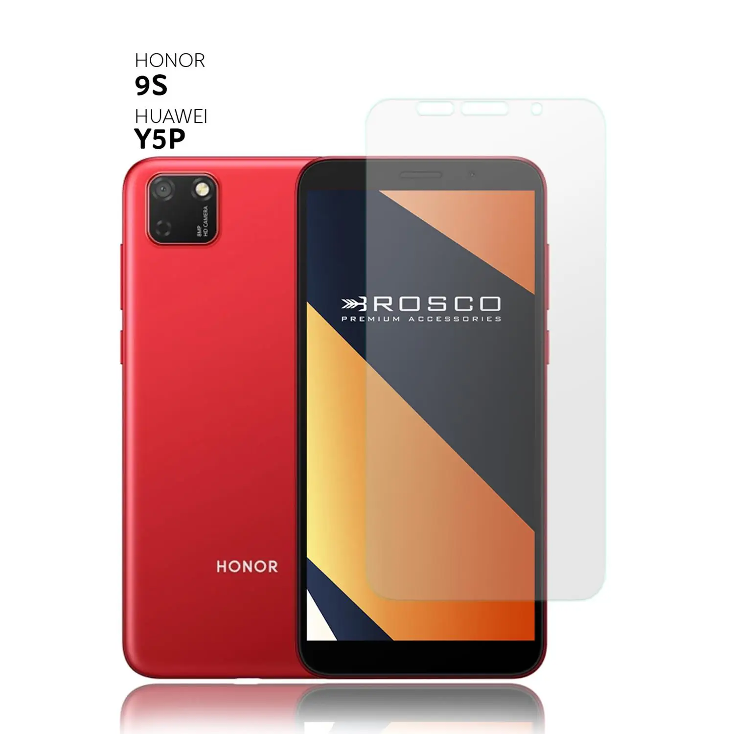 Защитное стекло ROSCO для Honor 9S и Huawei Y5P с отступом от края лучшей совместимости