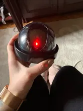 Cámara IP de vigilancia simulada para exteriores, luz intermitente LED, para interior, cúpula de seguridad negra, Monitor de cámara falsa para casa inteligente