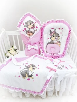 

Набор для новорожденного 8-ми предметный Набор - гнездышко + комплект на выписку