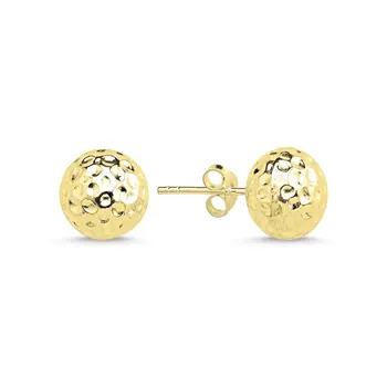 

Angemiel 925 Silver 10mm Forged Ball Earrings