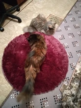 Round Rug Carpets Living-Room-Decor Modern-Mats Bedroom Faux-Fur Fluffy Shaggy-Area Long