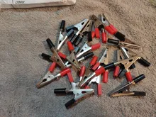 Alligator Clips-Clamps Crocodile-Clips Insulated Cable Lead-Testing Metal 10pcs/Lot Plastic-Handle