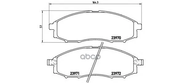 Колодки Тормозные Дисковые Передн Nissan: Pick Up(D22) 97- Brembo арт. P56049