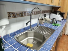 Kitchen Faucet Pull-Out Chrome-Spring Mixer Dual-Spout Single-Handle 360-Rotation Side-Sprayer