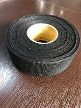 Rollo de cinta de tejido adhesivo, arnés de cableado para coche, color negro, 25M