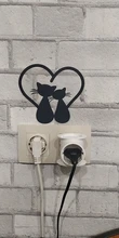 Lovely Cat Light Switch Phone Wall Stickers For Kids Rooms Diy Home Decoration Cartoon