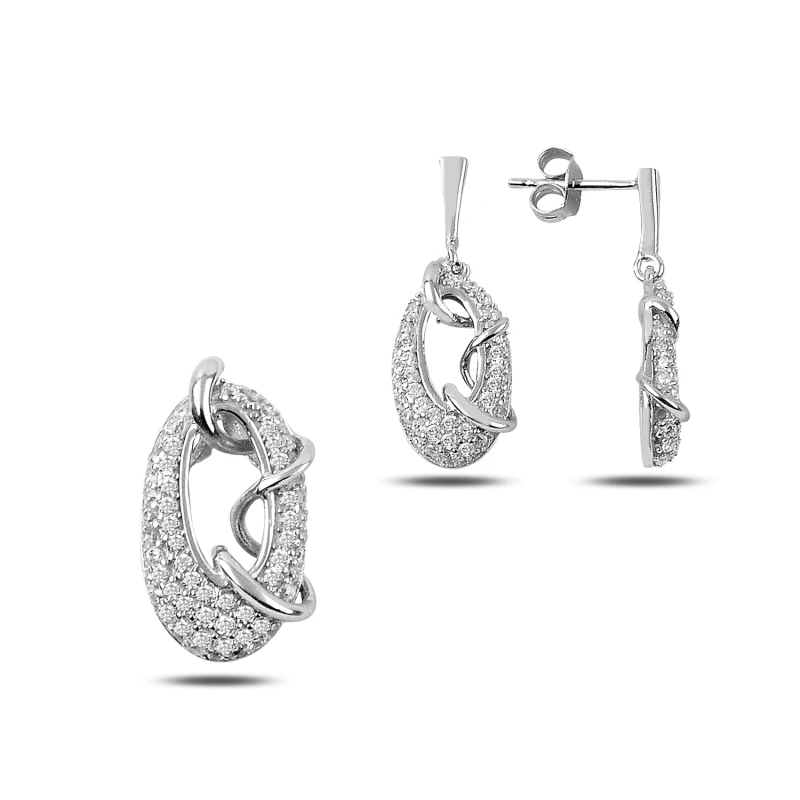 

Silver 925 Sterling Zircon Cubic Zirconia Set