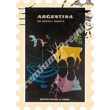 

Argentina souvenir magnet vintage tourist poster