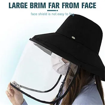 

Anti Virus Pollution Removable Protective Cap Reusable Masks Anti-fog Hat Anti-ultraviolet Isolation Mask Sun Prevent Hat