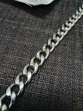 Stainless Steel Chain Necklace for Men Women Curb Cuban Link Chain Black Gold Silver