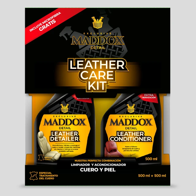 MADDOX DETAIL - LEATHER CARE KIT-LEATHER and LEATHER cleaning and  restoration Kit. The kit contains three products: Leather cleaner Leather  Detailer, Leather Conditioner Leather Conditioner. - AliExpress