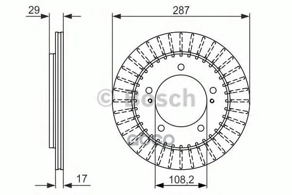 Тормозной Диск Передний 0986479486 Bosch арт. 0986479486