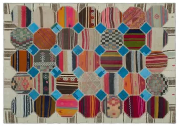 

Handmade Natural Vintage Patchwork Rug Area Rug 162x231 Cm-5'4''X7'7''