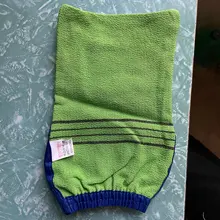 1 exfoliador de Spa de ducha guante de baño de dos caras exfoliación de limpieza corporal Mitt frotar piel muerta guante de peeling mágico