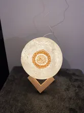 Lámpara de luna con Altavoz Bluetooth Quran, soporte para estante, aplicación de luz nocturna de Control con traducción del Corán