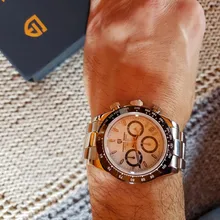 PAGANI Design-Reloj de cuarzo deportivo para Hombre, cronógrafo de lujo, de acero inoxidable, zafiro, resistente al agua, nuevo, 2021