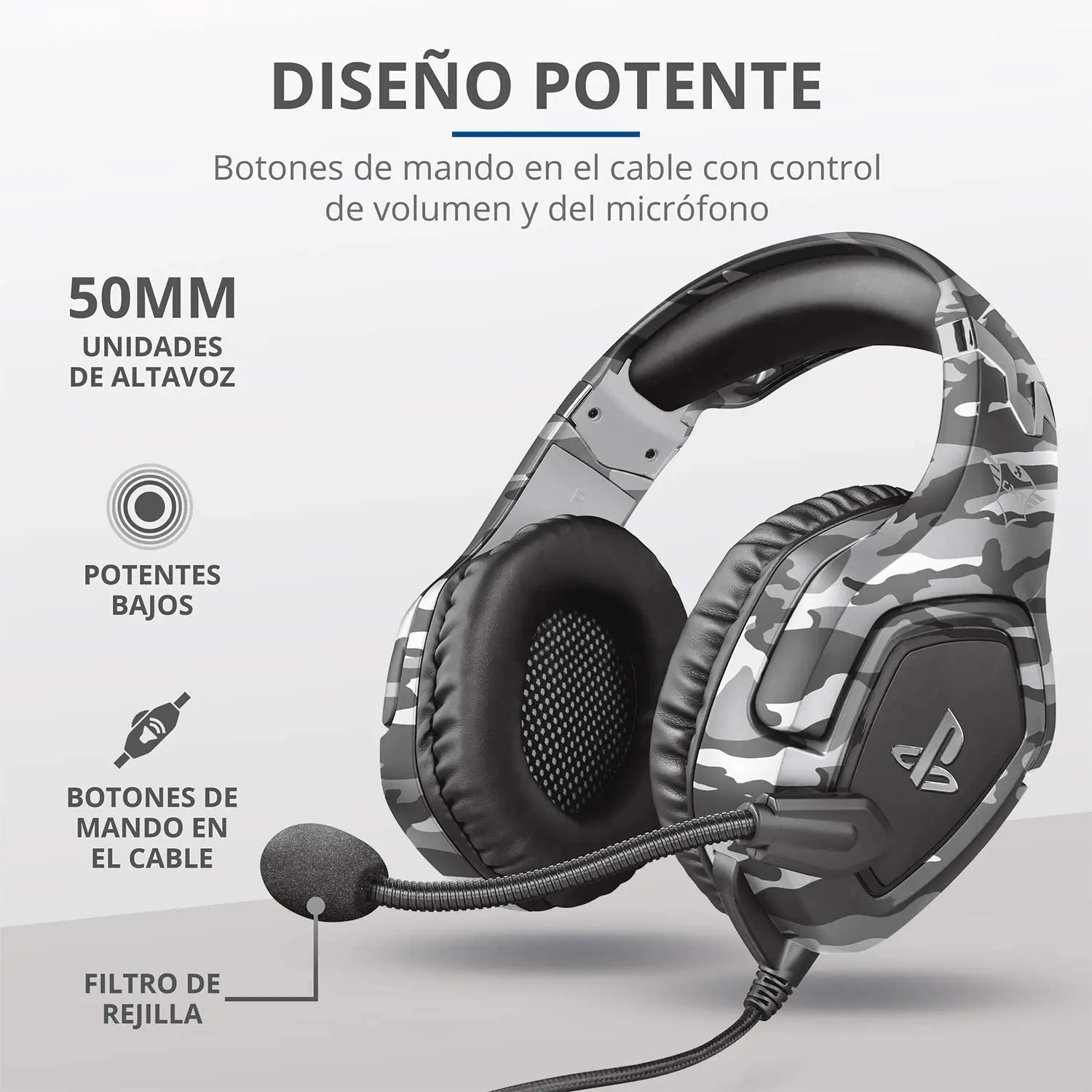 Trust Gaming PS4 and PS5 headphones Gaming GXT 488 Forze-G, official  license for PlayStation, foldable microphone, high - AliExpress