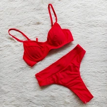 Bikini brasileño de dos piezas para mujer, traje de baño de dos piezas con estampado de leopardo, cintura alta, estilo vendaje, 2021