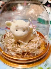 Белый "металлический" Бычок из мыла Белый "металлический" Бычок из мыла