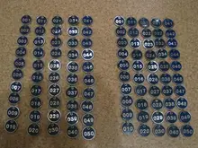 Juego de placas de aluminio para números de Metal, etiquetas para identificación de equipaje, llavero, etiquetas para el hogar, oficina, Hotel, números 1-30 1-100