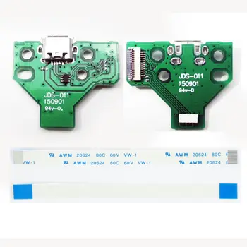 

USB Charging Port Board JDS-011 for PS4 Playstation4 Controller Dualshock4 Flex Cable 12 Pin