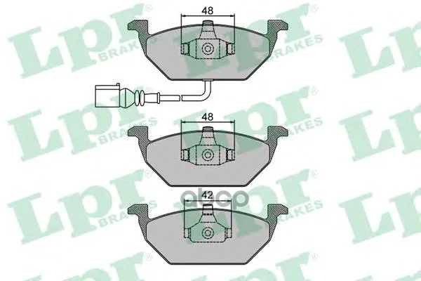 Колодки Тормозные Audi A3 03/Vw G4/G5/Skoda Octavia 1.4/1.6/1.9d Передние Lpr 05p692 Lpr арт. 05P692